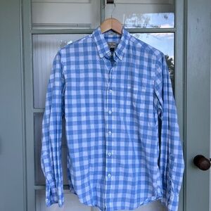 J Crew Slim Shirt - Medium - Light Blue Gingham